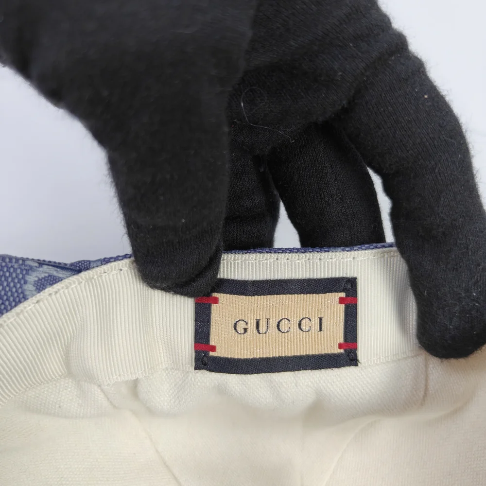 Gucci Blue Monogram Baseball Cap - Picture 2 of 4